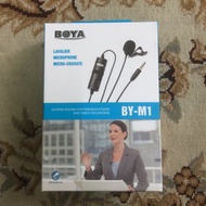Boya BY M1 Lavalier Cabled Clip Mic ( Microphone ) 6m cable For Audio Recording , suitable for phone and camera use