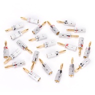 LF Wholesale✨Flash Sale ✨ New 24Pcs 24K Banana Plug Adapter Audio Jack Connector for Nakamichi Speaker Cable