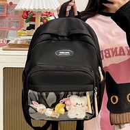 Ins Fresh Simple Mini Backpack Ita Bag All-Match Small Student School Bag Bagpack Transparent Backpa
