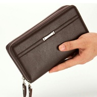 QUANAML Fashionable Business Men's Wallet Long Zipper Handheld Bag Multi functional Handheld Bag Wallet Mobile Bag