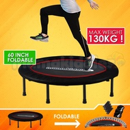 Mamakiddies 60-Inch Large Foldable Fitness Rebounder Trampoline for Adults Max Capacity 130KG Cardio Trainer Trampoline