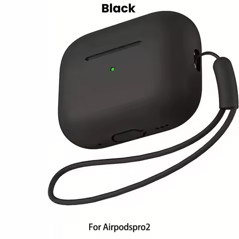 For AirPods Pro 2 2nd Case Cover With Lanyard Soft Silicone Protective Cases For Apple AirPods Pro2 