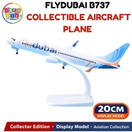 20cm Flydubai Airlines B737 with Landing Gear Diecast Aircraft Model Alloy Airplane Collectible Educ