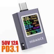 USB Test Charger HiDance Type-C HDC-085C DC 4.5-50V 0-12A PD3.1 Multifunctional Charging Measurement