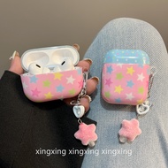Colorful Stars AirPods Pro 2 Case, TPU AirPods 4 Case, Soft AirPods Case, Cute AirPods 1/2 Case