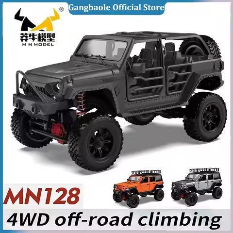 RC Crawler 4x4 Car MN128 2.4G Climbing Buggy Professional with LED Light Full Scale Remote Control C