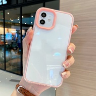 Goodcase🔥Ready Stock🔥เคส ไอโฟน11 กันกระแทก3 in 1 Case For iPhone 11/XR 15 Pro Max 12 13 14 Pro Max iPhone 6 6s Plus 7 Plus 8 Plus SE 2020 XS Max 14 Plus Macaron Transparent Shockproof Phone case Luxury Clear TPU Protective Cover