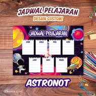 [A3 Size] Lesson Schedule Poster Custom School Timetable/ with Writing and Photo