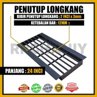 Metal Drain Cover (Heavy Duty) Penutup Longkang Support 4 Wheel Truck Drain Grating with 2 inch Lid 