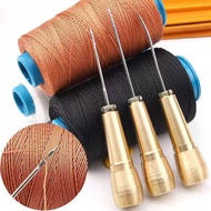 Handle Shoes Repairing Awl Leather Shoe Sewing Cobbler Tool Sewing Stitching Awl Needle Set with Hoo