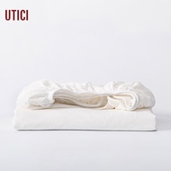 UTICI  ผ้าปูที่นอน ผ้าปู Fitted sheet（1ชิ้น) 6ฟุต/5ฟุต ผ้าฝ้ายแท้100% คละสี คุมกับที่นอน 10 นิ้ว มีท