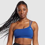 Gymshark Single Shoulder Strap Sports Underwear Women's Beauty Back Suspenders Shockproof Gathering 