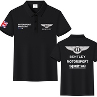 Bentley Car GT3 Racing Suit Customized F1 Fleet Riders Club Lapel Ice Silk Cotton POLO Shirt Summer