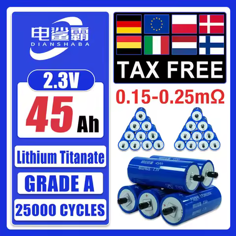 tax-free Rechargeable Battery 2.3V 45Ah 100% LTO 66160 Original YinLong Lithium Titanate Battery Boa