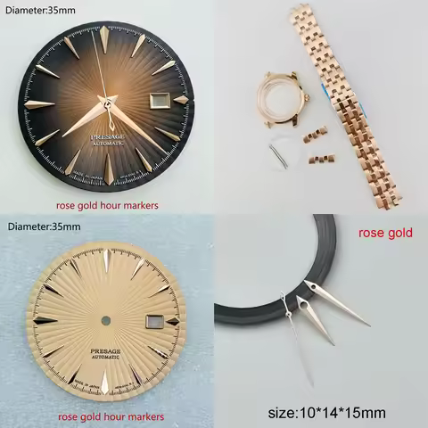 35mm NH35 S Logo Dial Green Tiffa Blue Brown Radial Texture PRESAG E S Dial for NH35 Movement SRPD37