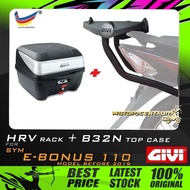 SET KOMBO KOTAK/BOX GIVI B32N TOP CASE + GIVI SYM BONUS 110 HRV HEAVY DUTY RACK