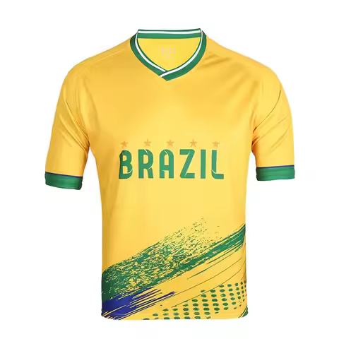 Quick Dry Brazil Football Jersey New Camiseta Fútbol Hombre National Team Brazil Soccer Uniform Spor