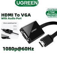 UGREEN HDMI to VGA Adapter 1080P Digital to Analog Video Audio Converter Cable HDMI VGA Connector