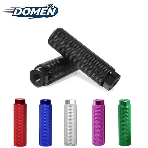 DOMEN Bike Pegs Aluminum Alloy Anti Skid Lead Foot For BMX Bike Fit 3/8'' Axle Footrest-Lever Bike P