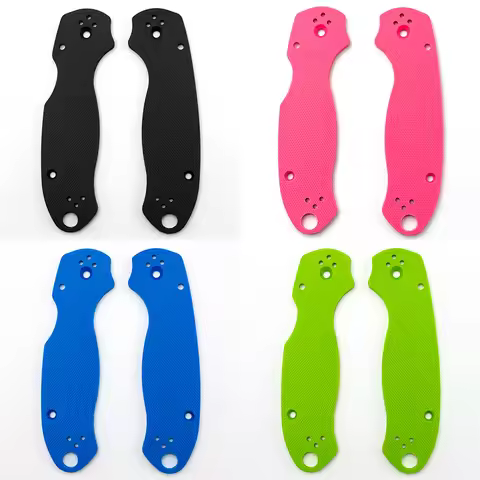 4 Colors Folding Knife G10 Handle Patches Scales for SPYDERCO C223 Paramilitary 3 Para3 PM3 DIY Maki