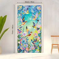 1pc (35*70 Inch/90*180 Cm) Tree Of Life Pattern Fabric Banner, Colorful Stained Glass Style Design W