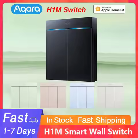 Aqara Smart Wall Switch H1M Neutral MARS-Tech 6 Colors Wireless Key Light Switch Zigbee 3.0 For Appl