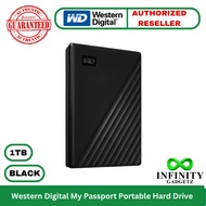 Western Digital WD My Passport 1TB Portable External Hard Drive with FREE Pouch BLACK