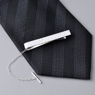 敲打紋領帶夾 925純銀