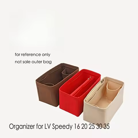 For LV Speedy25 30 35 Make up Organizer Felt Cloth Handbag Organizer Insert Bag Travel Inner Purse P