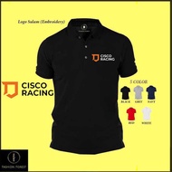 Baju logo Sulam Polo Classic T Shirt LOGO CISCO RACING Embroidery FOR MEN & WOMRN Uniform staff  100