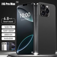 i16 Pro Max 5g smartphone 16GB+1TB Dual Sim Android smartphone