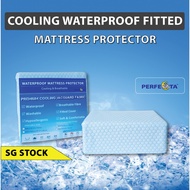Perfecta Cooling Mattress Protector - 5 Star Hotel Cool Ice Fitted Waterproof Mattress Protector - SG Ready Stock