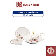 Minh Long High Quality Porcelain Teapot Set 0.47 L - Anna Elip - Thien Kim