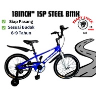 READY SIAP PASANG BASIKAL BUDAK BMX 18 inch MOUNTAIN BIKE 7-9 year old tricycle Gift Child Cycling  