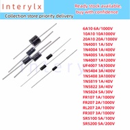 50Pcs 6A 10A 20A 1000V diode microphone FR107 1N4007 1N5822 1N5408 HER308  6A10 10A10 20A10 schottky