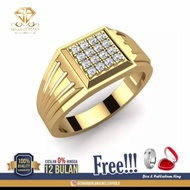 Sinar Berlian Jewellery-Cincin Emas Berlian Asli Eropa 10Gram Original