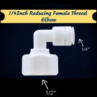 Water Filter Fitting Connector Tube O.D Female Thread 1/2Inch TO 1/4Inch or 3/8Inch Elbow