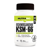 NutraBio Ashwagandha KSM-66 90 Capsules