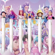 Kpop Demon Hunter Gel Pen 0.5mm Retractable Pens Quick-Drying For School Tests Stud