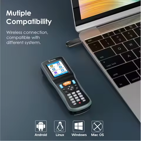 Eyoyo EY-7000 Wireless Barcode Scanner 2D Handheld Data Collector Inventory Counter Scanner LCD Scre