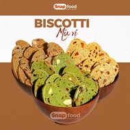 Biscotti EAT Biscotti mixed with VANI, SOCOLA, GREEN TEA - Pack 300gam NATURAL Biscotti Cake