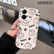 MHKEID Casing Hp VIVO Y16 VIVO Y35 Y35 5G Y56 5G Case pola beruang kelinci lucu Hp Kesing kartun Cas