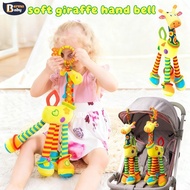 Cute Baby Soft Giraffe Animal Hand Bell Rattle Plush Giraffe Toy Gift for Newborn Infant 0-36 Months