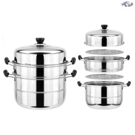 6tblOW Steamer 3 Layer Siomai Steamer Stainless Steel Cooking Pot Kitchenware COD