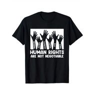 Unisex Human Rights T-Shirt - "Unegotiable Human Rights" Loose 100% Cotton O-Neck Short Sleeves T Sh