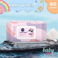BabyZoom Baby Wipes Unscented 80 Sheets 1 Pack Wet Wipes for Baby Baby Skin Care New born Wipe for K