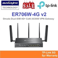 TP-LINK ER706W-4G V2 Omada 4G+ Dual-SIM Cat6 AX3000 Gigabit VPN Router ( ER706W 4G V2 ) - 5 Year Loc