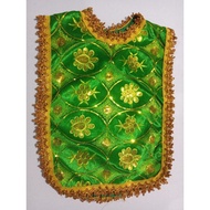 Santo Niño / Sto. Nino / Sto. Niño Clothes / Dress / Vest / (Large 12" x 17" Green, Yellow, & Gold)