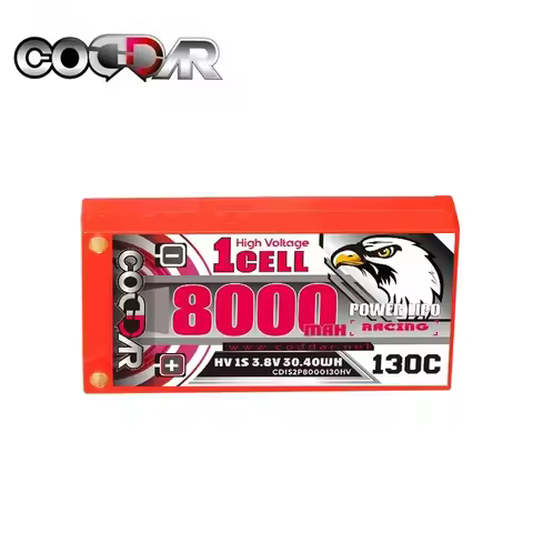 CODDAR Hard Case HV Battery 1S2P Shorty 3.8V 8000MAH 130C HV Lipo Battery For 1/12 RWD Drift RC Car 