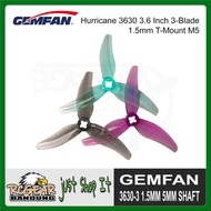 Gemfan Hurricane 3630 3.6in 3-Blade 1.5mm T mount M5 Propeller for FPV Drones